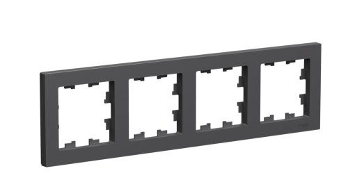 Рамка универсальная Systeme Electric AtlasDesign 4-м. базальт картинка